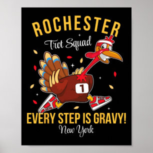 Poster Équipe de trot de dinde de Thanksgiving à Rocheste