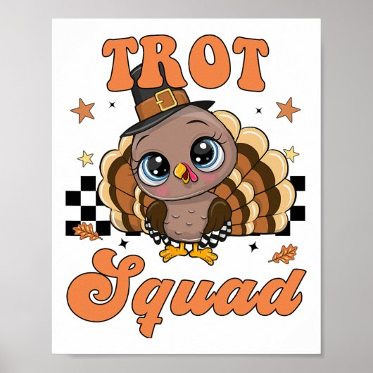 Poster Équipe de Trot de la dinde de Thanksgiving  (Devant)