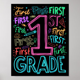 Poster Équipe de typographie de 1re année Enseignant de p