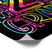 Poster Équipe de typographie de 2e année Tie Dye Enseigna (Coin)