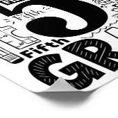 Poster Équipe de typographie de 5e année Professeur de ci (Coin)