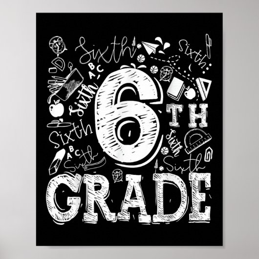 Poster Équipe de typographie de 6e année Enseignants pour (Devant)