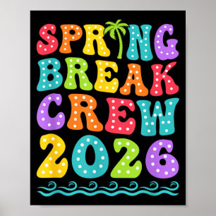 Poster Équipe de vacances de printemps 2026 groupe famili