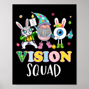 Poster Équipe de vision amusante Optométrie Optométriste