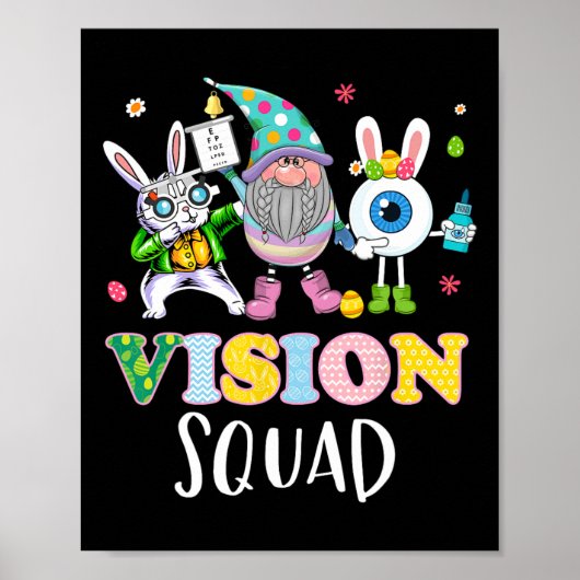 Poster Équipe de vision amusante Optométrie Optométriste  (Devant)