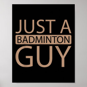 Poster Équipe de volant de badminton - Joueur juste un G