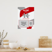 Poster équipe de volley-ball gris rouge couleurs commémor (Cuisine)