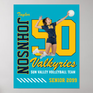Poster Équipe de volley-ball Maillot personnalisé Photo N