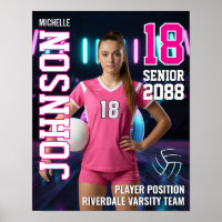 Équipe de volley-ball senior Photo de joueur perso