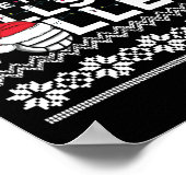 Poster Équipe de volleyball laide doux lumières de Noël S (Coin)