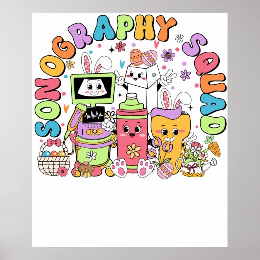 Poster équipe d'échographie jour de la Saint-Patrick, rét (Devant)