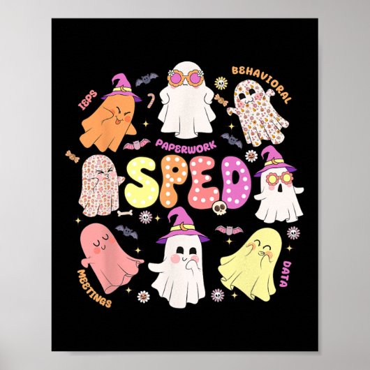 Poster Équipe d'enseignement spécial Éffrayante Halloween (Devant)