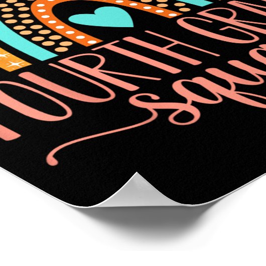 Poster Équipe d'équipe de 4e année Enseignant de 4e année (Coin)