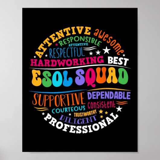 Poster Équipe des enseignants et des étudiants de l'Esol (Devant)