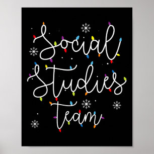 Poster Équipe d'études sociales de Noël X-mas Light Fes