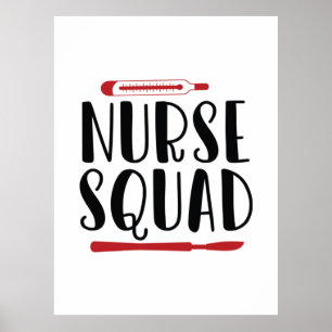 Poster Équipe d'infirmières cadeau d'infirmière