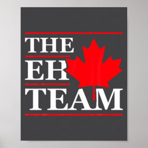 Poster Équipe drôle Canada Eh Carte de comédie canadienne