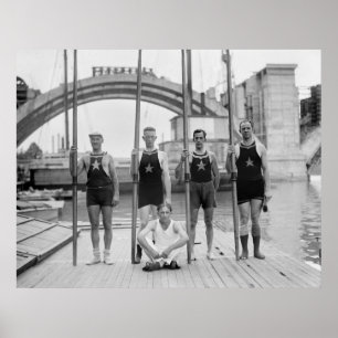 Poster Équipe du club nautique de Potomac, 1921