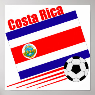 Poster Équipe du Costa Rica de football