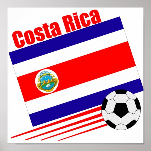 Poster Équipe du Costa Rica de football (Devant)