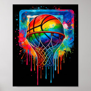 Poster Équipe du joueur de basket-ball de basket-ball de