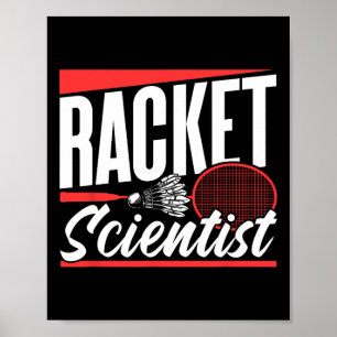 Poster Équipe du joueur de matchs de badminton de Racket