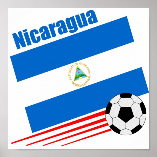Poster Équipe du Nicaragua de football (Devant)