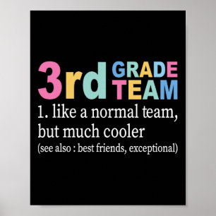Poster Équipe Enseignante 3e Classe Comme Une Équipe Norm