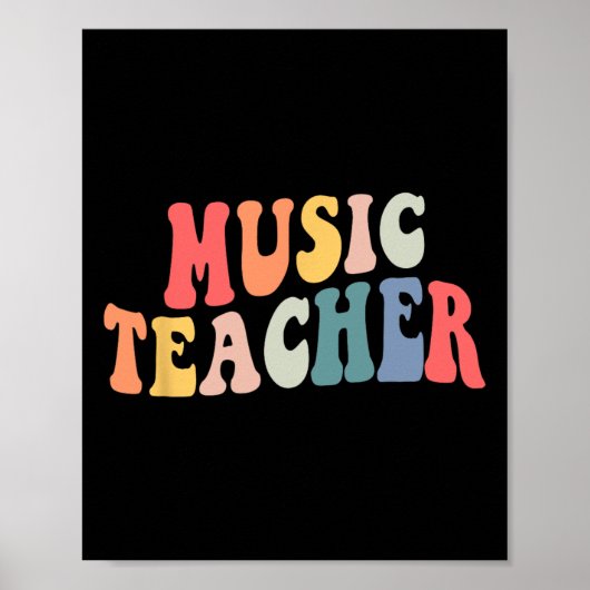 Poster Équipe Enseignante Musique super Professeur Retour (Devant)