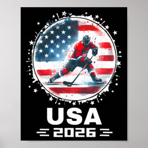 Poster Équipe États-Unis 2026 États-Unis Drapeau Américai