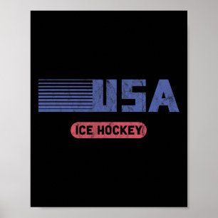 Poster Équipe États-Unis Sports Rétro Équipe Américaine É