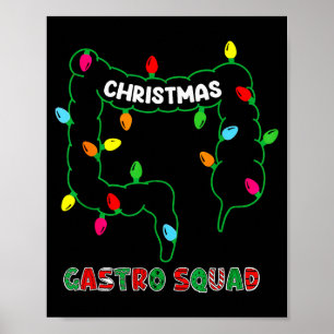Poster Équipe Gastro Noël Drôle Docteur Infirmière Vacanc