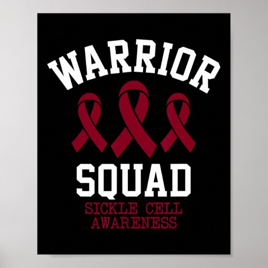 Poster Équipe guerrière - Mois de sensibilisation aux cel (Devant)