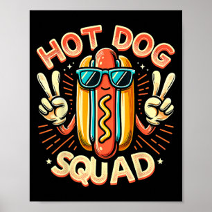 Poster Équipe Hot Dog Squad Hot Dog Stand Team Hotdog Cre