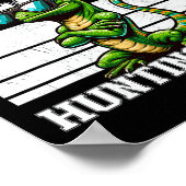 Poster Équipe Lizard Hunter Squad Funny Retro Gecko Lizar (Coin)