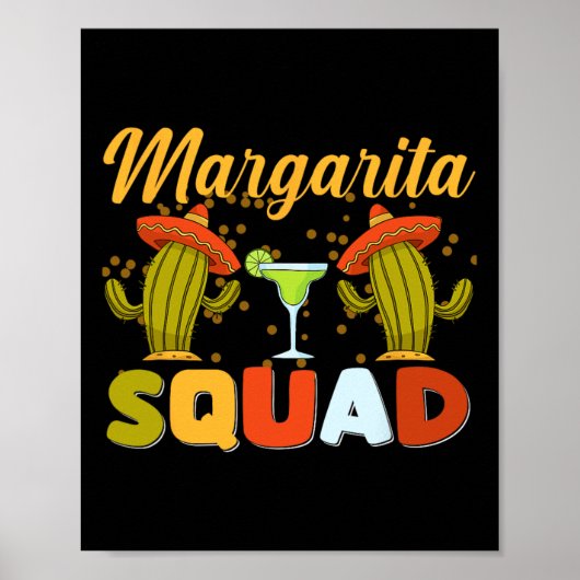 Poster Équipe Margarita Drôle Cinco De Mayo (Devant)
