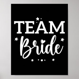 Poster Équipe Mariée Fleur Enterrement de Vie de Jeune Fi