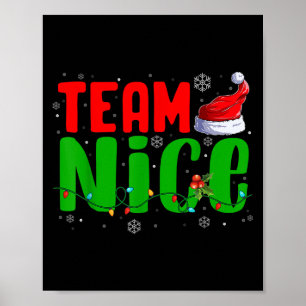 Poster Équipe Mauvais Gentil Chapeau de Père Noël Drôle d