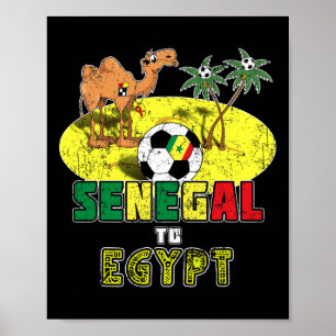 Poster Équipe Nationale de Football du Sénégal en Égypte 