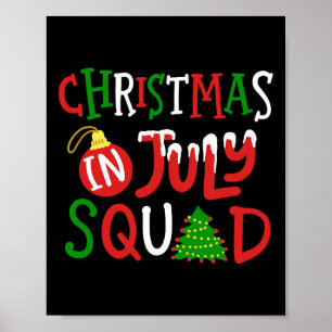 Poster Équipe Noël en Juillet Drôle Joyeux Noël Hommes Fe