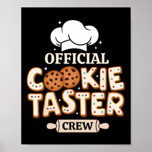 Poster Équipe officielle de Dégustateurs de Cookies Drôle