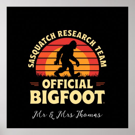 Poster Équipe officielle de recherche Sasquatch : Chasseu (Devant)