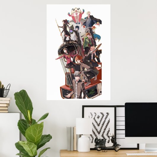 Poster équipe persona 4 (Bureau à domicile)