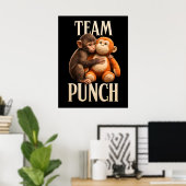 Poster Équipe Punch Baby Monkey Punch Fun Fight (Bureau à domicile)