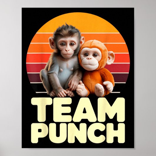 Poster Équipe Punch Baby Monkey Sunset Duo (Devant)