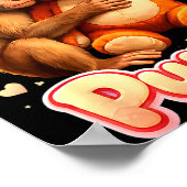 Poster Équipe punch bébé singe mignon nommé punch femmes (Coin)