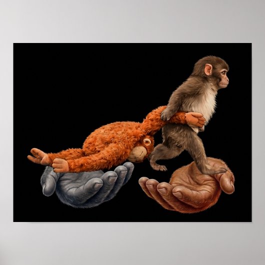 Poster Équipe Punch Monkey avec le style Toy Six Seven (Devant)