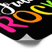 Poster Équipe Rocks de 5e année Enseignant de 5e année (Coin)