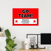 Poster Équipe rouge personnalisée (Bureau à domicile)