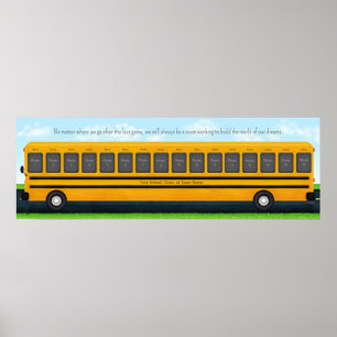 Poster Équipe sportive sur le bus scolaire 16 Photo Custo